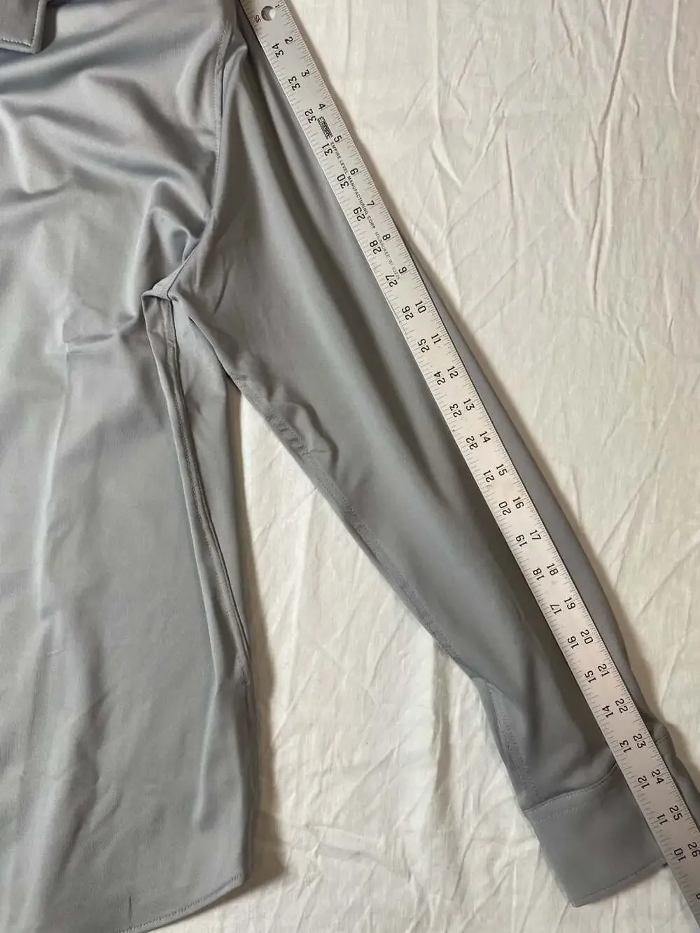 Marc Asher New York Grey Long Sleeve Dress Shirt, Large (1314)